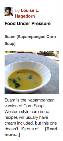 Suam (Kapampangan Corn Soup) Recipe up at ManilaSpeak.com